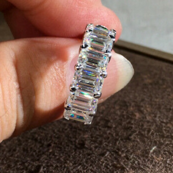 New Sterling silver diamond earrings - Picture 2 of 5